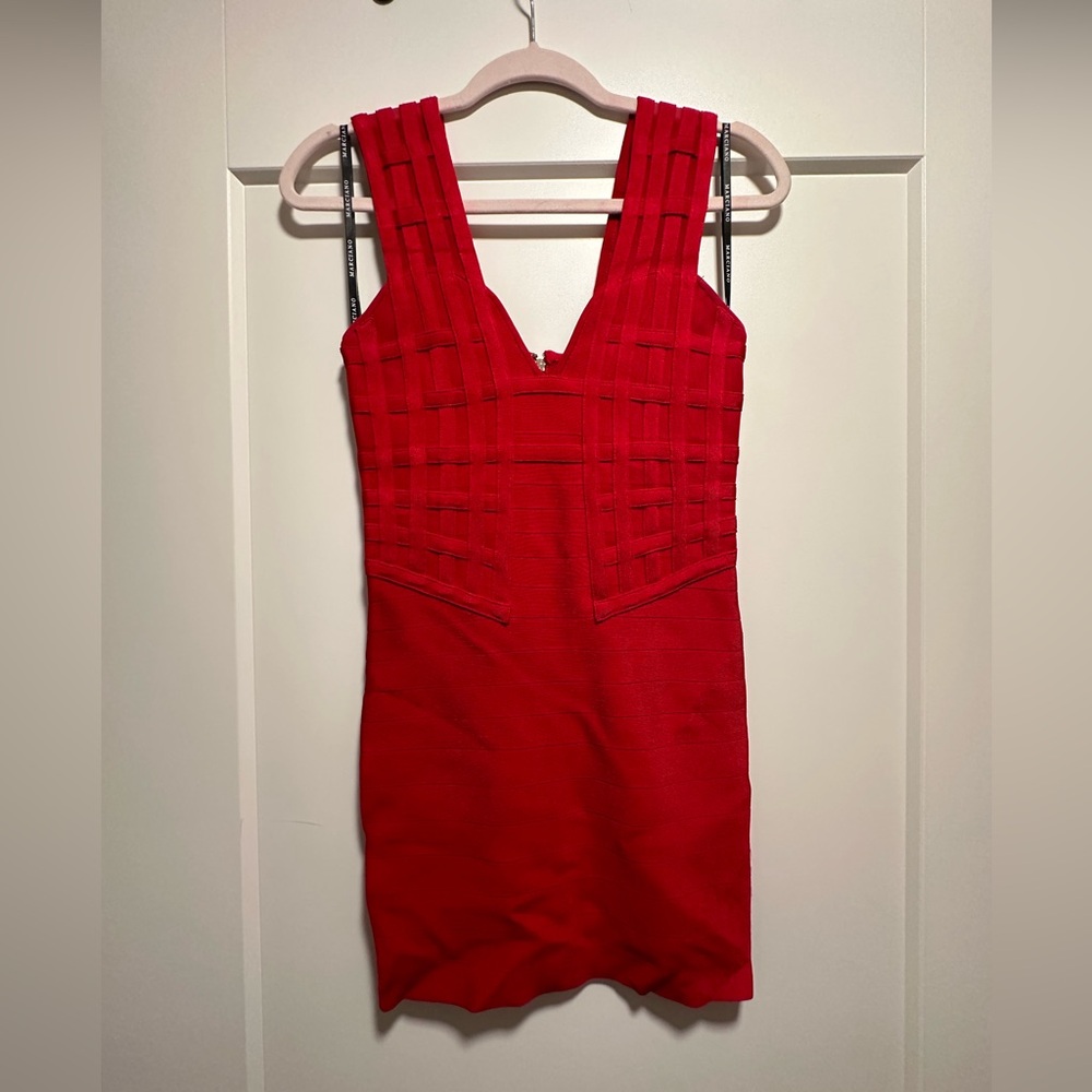 Marciano Red Bandage Bodycon Mini Dress